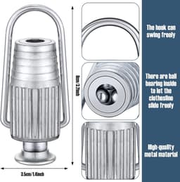 stuks waslijnkoordspanners van metaal, zware aluminium waslijnspanners voor katrollen en het bevestigen van kleding, huishoudelijke benodigdheden — thumbnail 5
