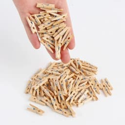 100 stuks - Clips - Houten Clips - Wasknijpers - Houten Wasknijpers - Geschikt voor Woondecoratie, Fotoclips, Woondecoratie - 3.5x0.7cm — thumbnail 4