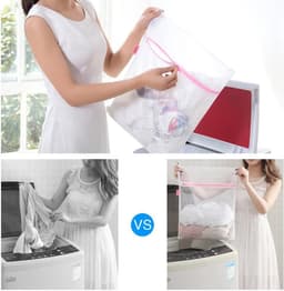 Gigicial Waszakken Van Gaas - Waszak Voor Fijne Was - Bescherming Tegen Klitten En Overloop 7-Stuks - Voor Delicate Kleding Roze — thumbnail 5