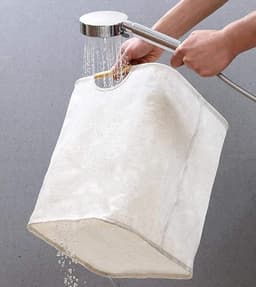Waterdichte wasmand - Grote opvouwbare wasmand - met versterkte houten handgreep - 60L opbergmand voor speelgoedkleding - Opbergmand voor vuile was - voor wasgoed, badkamer (lengte 50 cm) — thumbnail 5