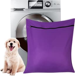 Waszak Voor Huisdieren Wasgoed - 65x70cm - Met Rits Voor Wasmachines - Vangt Dieren Haren Op - Paars — thumbnail 1