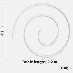1 stuk - Kledingrek - Spiraal Droogrek voor Dekbedden en Lakens - Draaiende Buiten Droogrek met Zware Capaciteit - Ruimtebesparend Balkon Ophangsysteem - Wit — thumbnail 3