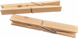 Grote 18-delige houten wasknijpers voor kleding en ambachten - 9,5 cm lange veerclips — thumbnail 3