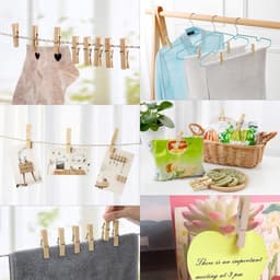200 Stuks Houten Wasknijpers - Zware Kwaliteit Kleding Clips voor Waslijn en Knutselen — thumbnail 2