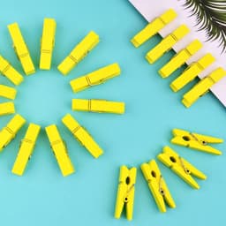 50 stuks Mini Houten Knijpers voor Foto's, Kaarten en Knutselen — thumbnail 3