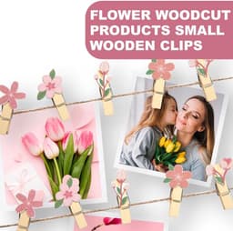 30x Houten Knijpers Klein voor Foto's, Kaarten en Decoratie - Mini Wasknijpers Set — thumbnail 5