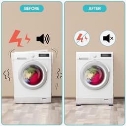4 Pack Antivibratie Voeten voor Wasmachines - Geluiddempende en Schokabsorberende Matten voor Stabiliteit — thumbnail 3
