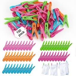 Wasknijpers 150 stuks - Antislip, Vuilafstotend, Winddicht, Perfect voor Kleding en Organisatie — thumbnail 1