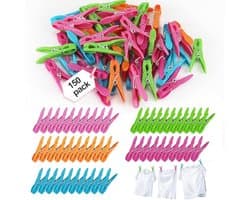 Wasknijpers 150 stuks - Antislip, Vuilafstotend, Winddicht, Perfect voor Kleding en Organisatie