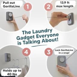 Retractable Clothesline for Indoor and Outdoor Use - Extendable 4.2m Drying Rack — thumbnail 4