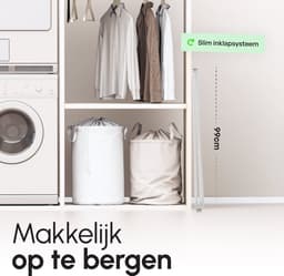Wasrek - Droogrek Inklapbaar - 28 meter drooglengte - Wit – Bodo — thumbnail 3