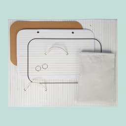 Wasmand met deksel - 80 liter - opvouwbaar - wit — thumbnail 4