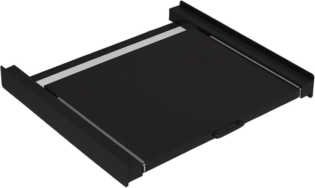 Tussenstuk Wasmachine & Droger met Uitschuifbare Plank XL – Zwart - Bodo — afbeelding 1