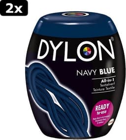 2x Dylon Machinewas Textielverf Navy Blue 350 gr — thumbnail 1