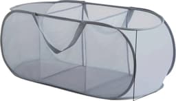 Livano Laundry Basket - Wassorteerder 3 Vakken - Wassorteerder - Wasmand 3 Vakken - Laundry Bag - Grijs — thumbnail 1