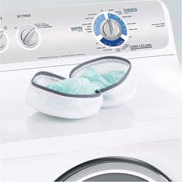 Set van 2 waszakken met rits - Moderne wasverdeler voor de wasmachine - Wasnet voor beha's, ondergoed en delicate kledingstukken - Wit — thumbnail 2
