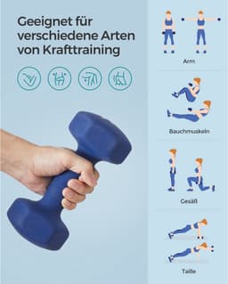 Dumbbell set van 2 blauw — thumbnail 2