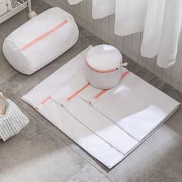 Intirilife Set van 6 Wasnetten Waszakken in verschillende maten, gemaakt van wit polyester - Om kwetsbaar wasgoed te beschermen tegen beschadiging — thumbnail 4