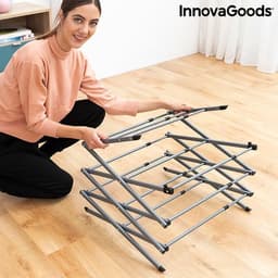 InnovaGoods - Droogrek - Inklapbare en uitschuifbare kledingdroger met 3 niveaus Cloxy - Wasdroger - 11 Stangen - 3 Hoogteniveau's — thumbnail 5