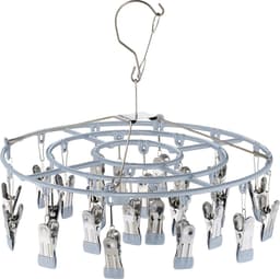 droogcarrousel - met 24 knijpes - rond - sokkendroger - 29 x 33,5 cm — thumbnail 1