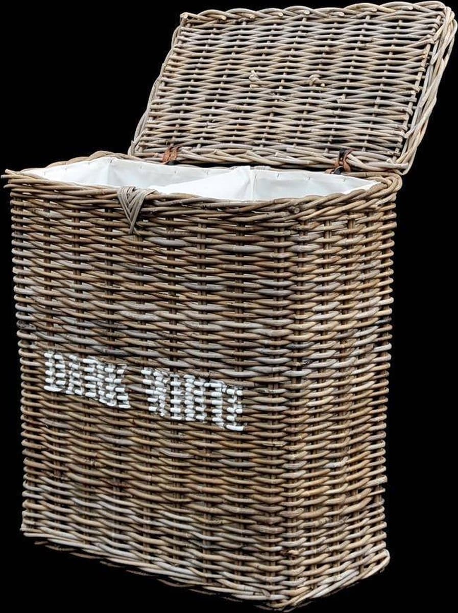 Rotan wasmand - 120L - kubu grey — afbeelding 1