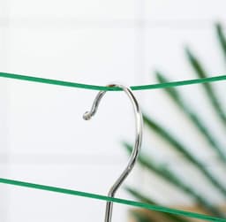 Buitenwaslijn - Kunststof Gecoat - Robuust Stalen Kabel - Scheurbestendig - Huis Tuin Camping - 50m Groen Waslijndraad met stalen kern — thumbnail 2