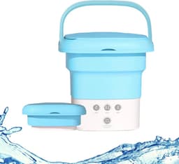 Draagbare Inklapbare Mini Wasmachine met Timer - Ideaal voor Reizen en Kamperen - Ultrasone Wasmachine voor Ondergoed, Sokken, Fruit, Groenten - Capaciteit van 45 Liter - Mini wasmachine — thumbnail 1