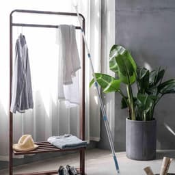 Telescopic Clothesline Support Retractable Clothesline Hanger Adjustable Dressing-Stick Clothes-Drying Hook Rod for Clothes Household 201cm - Drying Rack Clothing Organizer — thumbnail 4