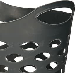 5Five Flexibele wasmand/opbergmand - 2x - rond - donkergrijs - 28 liter - D38 x H38 cm — thumbnail 5