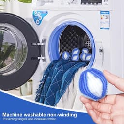 Pluisballen - Wasmachine Huisdierhaarverwijderaar - Herbruikbaar - Wasmachine Pluisballen - Wasmachine Haarverzamelaar - Pluisverwijderaar - Huisdierhaar Wasballen - Wasmachine Pluisballenverzamelaar voor Kleding en Beddengoed - Blauw - 15 stuks — thumbnail 3