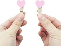 Houten Wasknijpers - Hart Clips - Foto's Ophangen - Decoratief Ontwerp - 20 Stuks - Roze — thumbnail 4