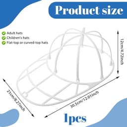 Cap Wasmachine Vorm - Pet Houder - Hoeden Wassen - Vormbehoud Tijdens Was - 31 x 21 x 12.5 cm — thumbnail 5