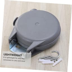 Uittrekbare Waslijn - Waslijn Buiten - Kleding Drogen - Verstelbare Lengte - 15 Meter - Lichtgrijs — thumbnail 3