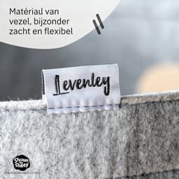 Vuilnismand grijs vilt met patroon 4 schapen Lifeney Shaun het schaap — thumbnail 3