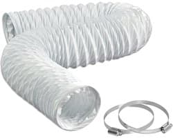Flexibele Afvoerslang PVC voor Airco, Wasdroger en Afzuigkap - Ø153mm x 2,5m Wit