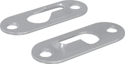 vidaXL - Sleutelgat - Hanger - 2 - st - Zilver - 45 - x - 16 - x - 3.5 - mm - IJzer — thumbnail 1