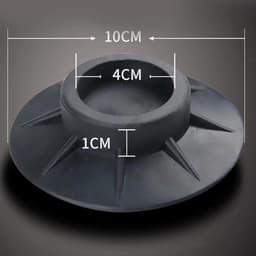 LOUZIR 4 stuks Extra Dik wasmachine / wasdroger pads - Antislip - Wasmachine voetjes / voetstuk - Antitril trillingsdempers Voetjes / trillingsmat / trilmat / dempingsmat . — thumbnail 4