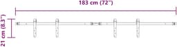 vidaXL - Ophangset - voor - schuifdeur - 183 - cm - koolstofstaal — thumbnail 4