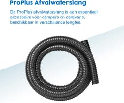 ProPlus Afvalwaterslang - 2.5 m - Afwatering - Temperatuurbestendig - Flexibel en Uittrekbaar - ø 32 mm - Voor het Geleiden van Afvalwater vanuit caravans/campers, vijvers en zwembaden - Afvoerkanaal - Zwart — thumbnail 2