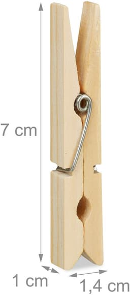 1000 x wasknijpers hout - houten knijpers - knutselen - ophangen van wasgoed — thumbnail 3