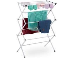 droogrek inklapbaar - tot 25 kg - 105x73x37 cm - staand - wit — afbeelding 1