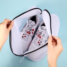 2 stuks wasnet voor schoenen, sneakers, wasmachine, schoenenwaszak, grote waszak met ritssluiting, schoenen, waszak voor reizen, appartement opbergen — thumbnail 2