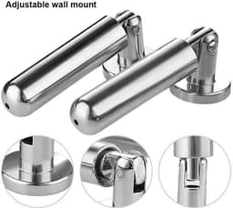 Dailygoods- Gordijnkabel 5 m - Roestvrij Staal - Waslijn - Spansysteem - Multifunctioneel - Inclusief Houders/Screws — thumbnail 2