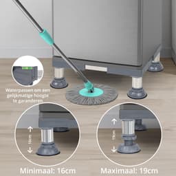 Dailygoods- Standaard Zware Kwaliteit - Aanpasbare Standaard - Platform voor Witgoed - Ergonomisch - Antislip Voetjes - Ventilatie Verbeterend - Witgoedstandaard — thumbnail 4