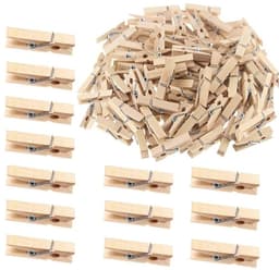 Dailygoods- Mini Wasknijpers 100 Stuks - Houten Klemmen - Herbruikbaar - Weerbestendig - Multifunctioneel - Milieuvriendelijk — thumbnail 1
