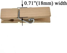 Houten Kledingspelden - Wasknijpers - Kleding Drogen - Extra Breed Vallen Niet Uit - 11 Stuks 28 Inch - Houtkleur — thumbnail 5