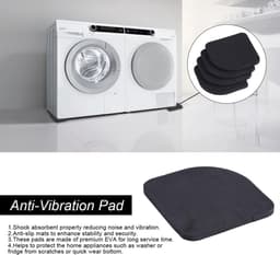 Wasmachine Voet Pads - Anti Trillingen Pads - Apparaten Stabiliseren - Schokabsorberend Rubber - 4 Stuks - Zwart — thumbnail 3