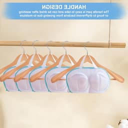 Set van 2 waszakken en 2 wasnetten voor bh's met rits, ideaal voor ondergoed, blouses en babykleding, herbruikbare en grote waszakken met handvatten — thumbnail 2