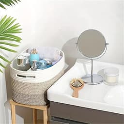 Katoenen Opbergmand 65L - Rechthoekige Wasman - Gevlochten Mand voor Dekens, Speelgoed & Was - 100% Natuurlijk & Veilig - Woonkamer & Babykamer - Grijs — thumbnail 3