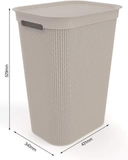 Florixa® Wasmand Curver - Wasmand -Heupwasmand - Antraciet - 43cm x 34cm x 53cm — thumbnail 5